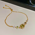 Green Crystal Geometric Bracelets Gold Silver 7 Styles view 12