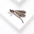 Crystal Covered Dragonfly Brooch in Four Mixed Color Palettes view 4