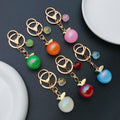 Six-Color Iridescent Apple Double Ring Keychain Collection view 3
