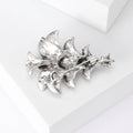 Enamel Christmas Tree Brooch in Detailed Metal and Crystal Design view 4
