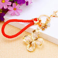 Faceted Crystal Four Leaf Clover Keychains in Five Pictured Colors view 8