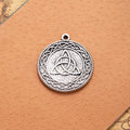 Celtic Triquetra Round Metal Charm in 3 Decorative Finishes view 4