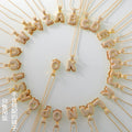Gold Pave Bubble Letter Pendants and Chain Options view 4