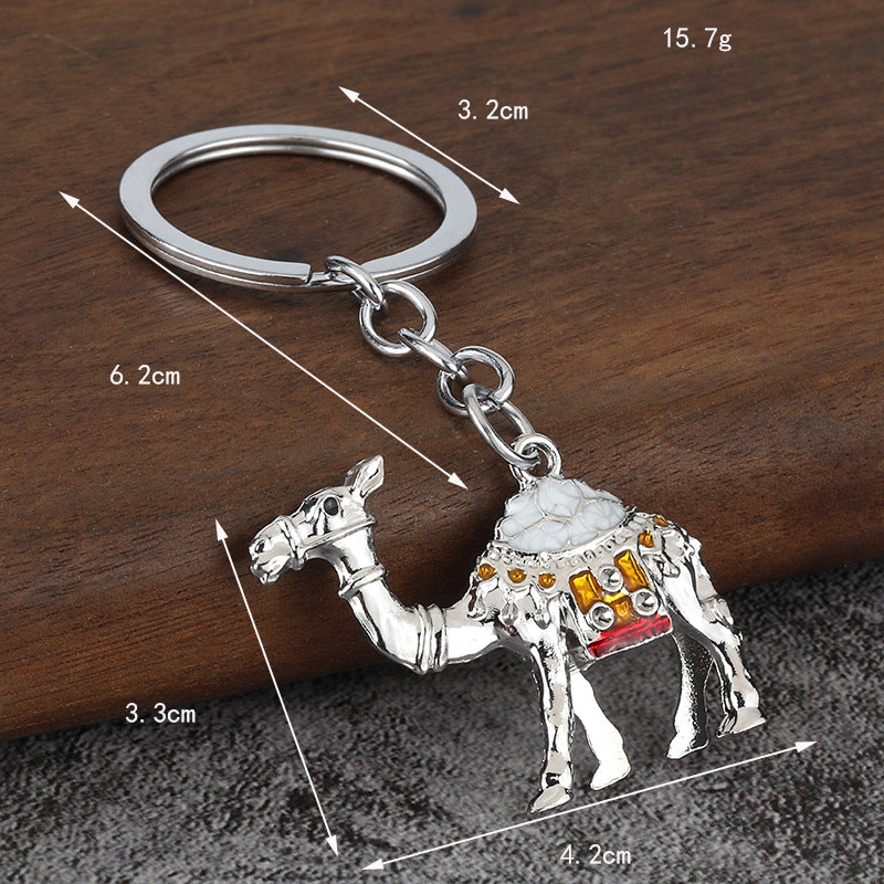 Metal Camel Keychain Desert Souvenir Zinc Alloy Gift Charm