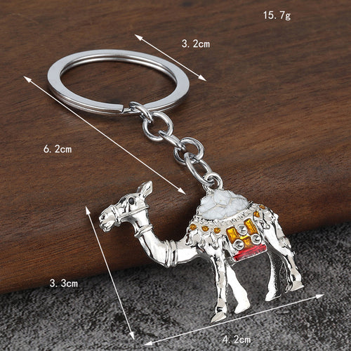 Metal Camel Keychain Desert Souvenir Zinc Alloy Gift Charm