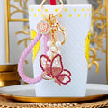 Gradient Butterfly Keychains with Fortune Loops and Loop Only Options view 4