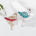 Flamingo Crystal Two Designs Metal Brooch Pin for Jackets and Lapels view 4