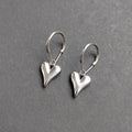 Alloy Heart Leverback Drop Earrings Gold Silver 3 Styles view 4