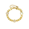 White Shell Geometric Gold Link Bracelets Star Round T view 7