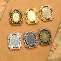Small Baroque Oval Cabochon Settings in Six Finishes view 2