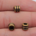 Three-Ridge Large-Hole Spacer Beads in Two Antique Finishes view 4