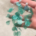 Mint Green Shell Chip Cluster Drop Earrings Fashion Jewelry view 3