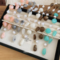 Beaded Statement Necklaces in Five Soft Stone Colors view 4