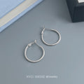 Textured Round Hoop Earrings In Gold Silver And Four Sizes view 12