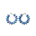 Colorful Beaded Hoop Earrings in Four Colorways Fashion Jewelry view 5