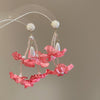 Red Floral Hoops