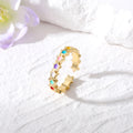 Gold Tone Open Band Evil Eye Adjustable Rings in Seven Styles view 6