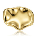 Organic Ripple Brooch in Polished Metal for Jackets and Scarves view 1