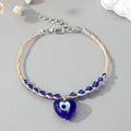 Braided Cord Colorful and Blue Evil Eye Adjustable Bracelets view 4