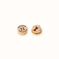Gold Tone Amsterdam Four Hole Shirt Button Cover With Clip view 4