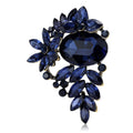 Faceted Crystal Leaf Cluster Brooch in Six Colorways view 5