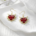 Gothic Thorn Heart and Cross Drop Earrings in Four Designs view 4