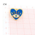 Gold Tone Heart Multicolor Crystal Evil Eye Adjustable Rings in Three Colors view 2