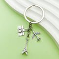 Silver-Tone Metal Travel Charm Keychains In 10 Styles view 2