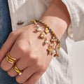 Ocean Charm and Cross Charm Bracelets in Two Metal Tones view 2
