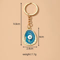 Irregular Oval Resin Evil Eye Keychains Gold Ring 6 Colors view 5