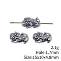 Antique Silver Pixiu Shaped Small Hole Bead for Jewelry Making view 3