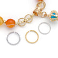 Textured Metal Open Jump Rings in Six Sizes and Three Finishes view 4