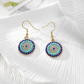 Rhinestone Evil Eye Round, Eye and Heart Drop Earrings in Five Designs view 5