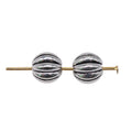 Pumpkin Spacer Beads in Silver and Bronze Tone for Jewelry Making view 3