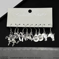 Western Cowboy Hat Boot and Horse Earring Set with Metal Charm Hardware view 3