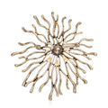Radiating Sunburst Brooch In Four Metal Tone Designs view 7