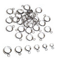Metal Stopper Beads with Hanging Loops in Gold and Silver view 3