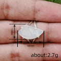White Gold Four Claw Irregular Milky Stone Finger Ring view 4