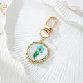Round Birth-Flower Pressed Botanical Lobster-Clasp Charms in Nineteen Designs view 5