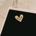 Heart Crystal Brooch Pin Baguette Stones Gold Silver Tone view 6
