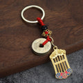 Chinese Coin Charm Keychains With Red Cord, 15 Styles view 12