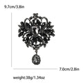 Ornate Crystal Floral Brooch In 9 Styles With Polished Metal And Decorative Details view 12