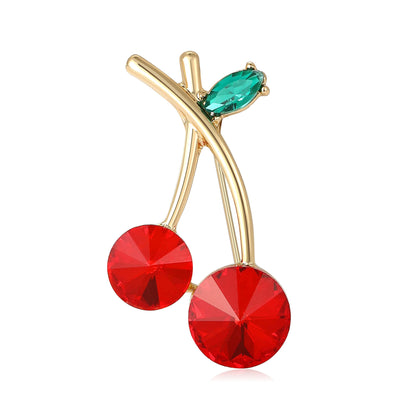 Cherry Brooch shown from the front