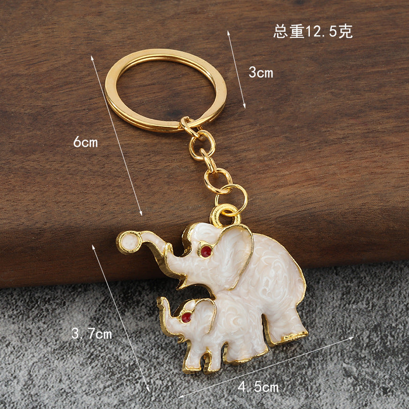 3D Elephant Zinc Alloy Keychain Gift for Car Keys