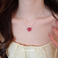 Translucent Flower Pendant Necklaces in Four Bright Colors view 4