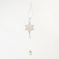 Silver Snowflake Christmas Pendant Icicle Drop Ornament view 5