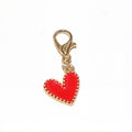 Colorful Enamel Heart Charms with Lobster Clasps in 11 Colors view 9