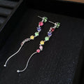 Colorful Beaded Linear and Hoop Earrings for Everyday Styling view 6