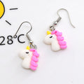 Miniature Bear Unicorn Elephant and Rabbit Hook Earrings view 7