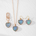 Iridescent Heart Resin Keychain Necklace Earring 3 Styles view 5